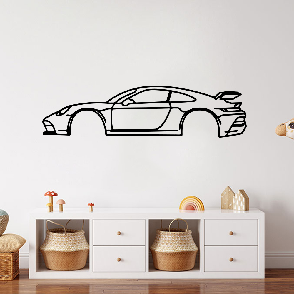 Outdoor Sport Floor Tiles - Stiker dinding siluet Otomotif Mobil olahraga