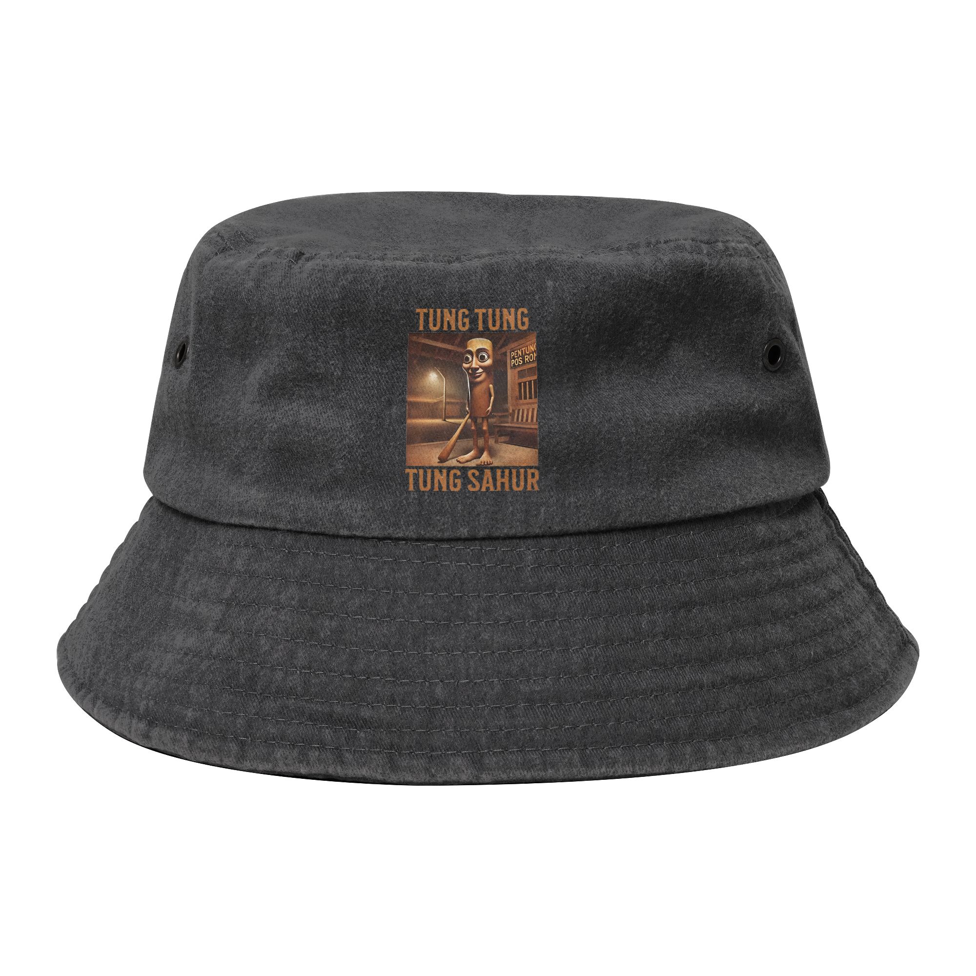 Outdoor Sport Ideas - Topi Bucket Denim Distressed Pria Wanita