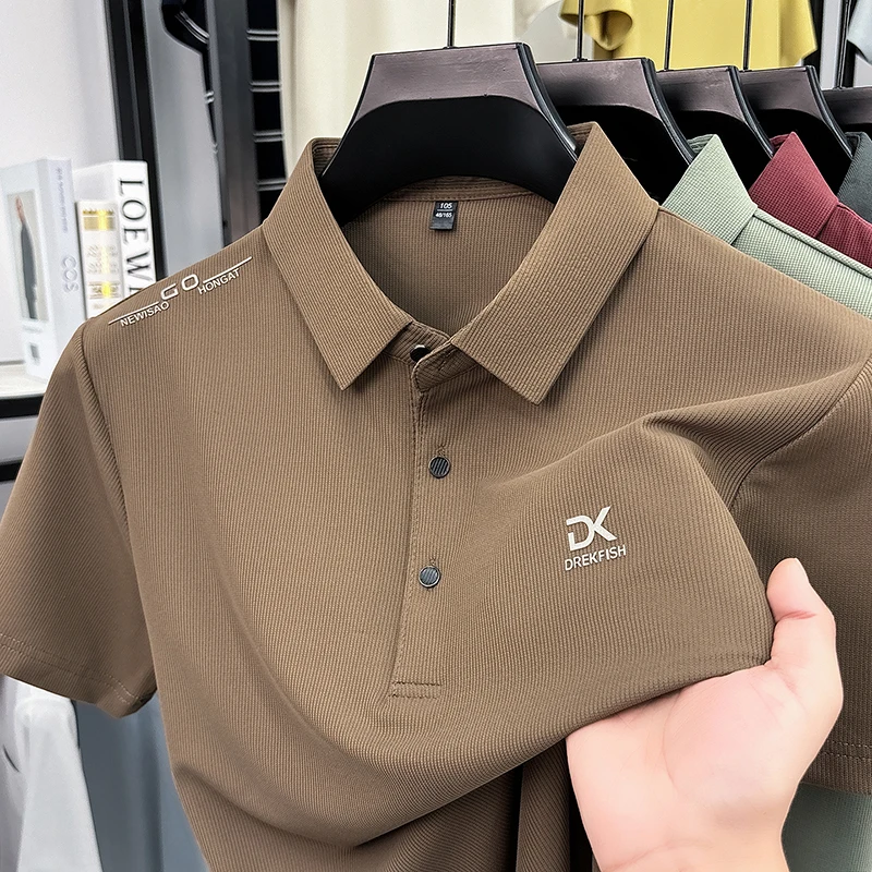 Outdoor Sport Outfit - DREKFISH Kemeja Polo Bordir Pria Elastis
