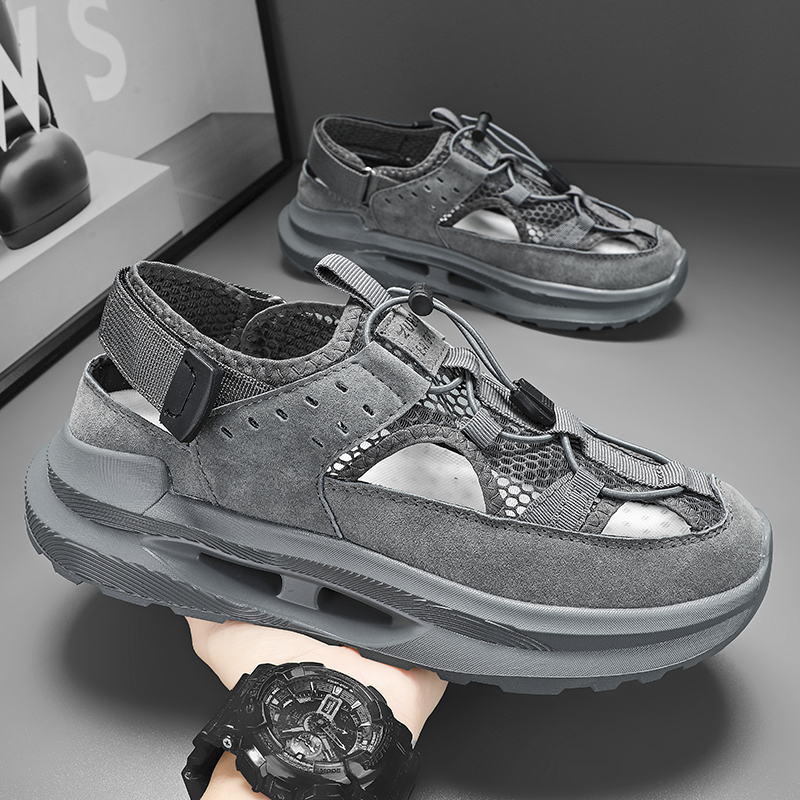 Outdoor Sport Outfit - Sandal Karet untuk pria, sandal kulit