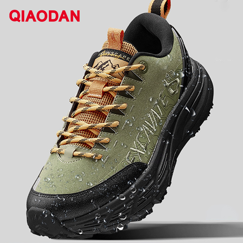Climbing Shoe Beginner - QIAODAN Sepatu Hiking Pria Kulit Musim