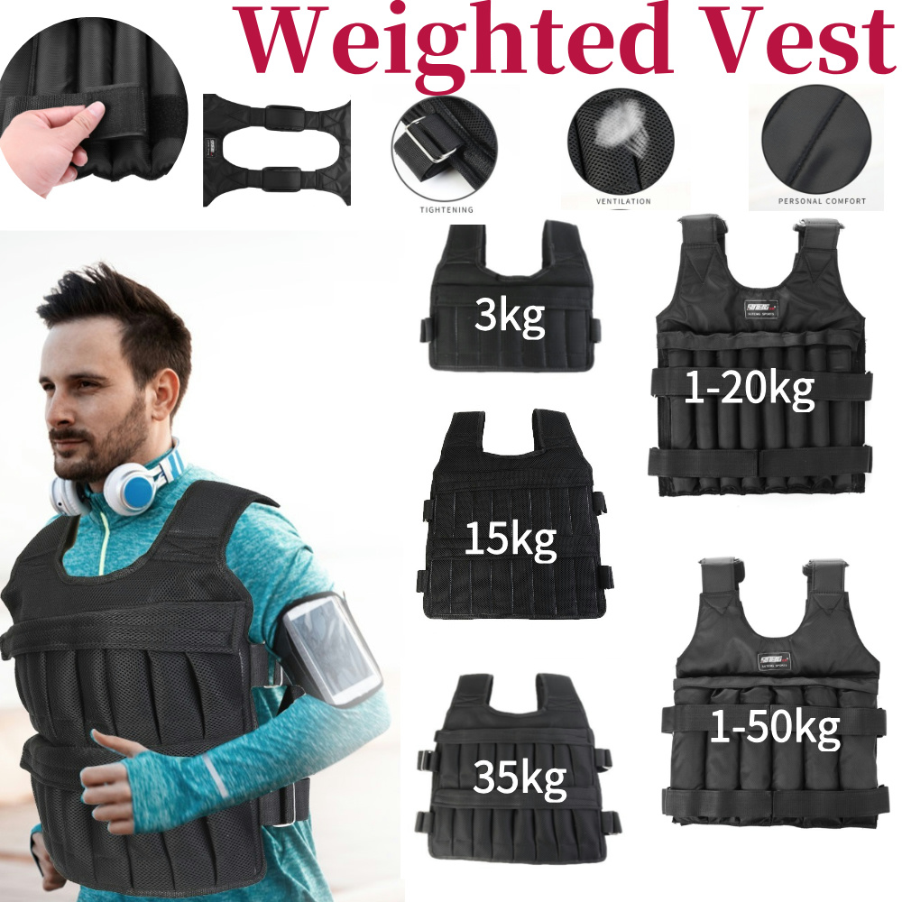 Outdoor Sport Jacket - Jaket Beban Latihan 3/15/35kg, Rompi Olahraga