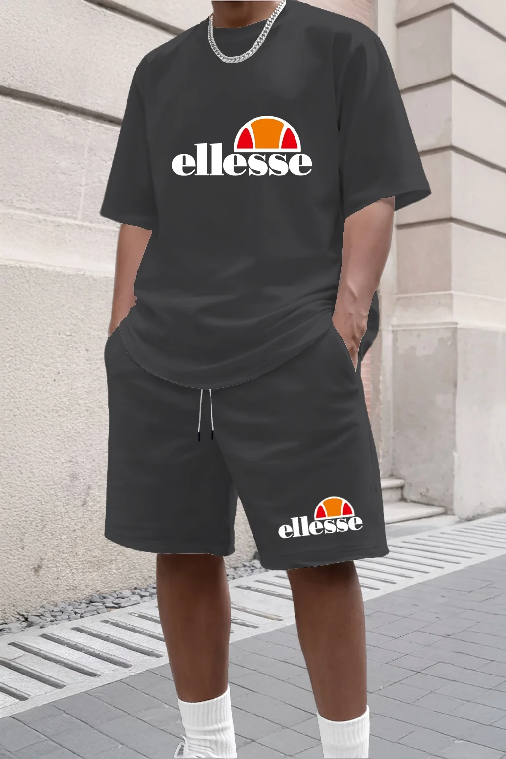 Outdoor Sport Outfit - Setelan Kaos & Celana Pendek Pria