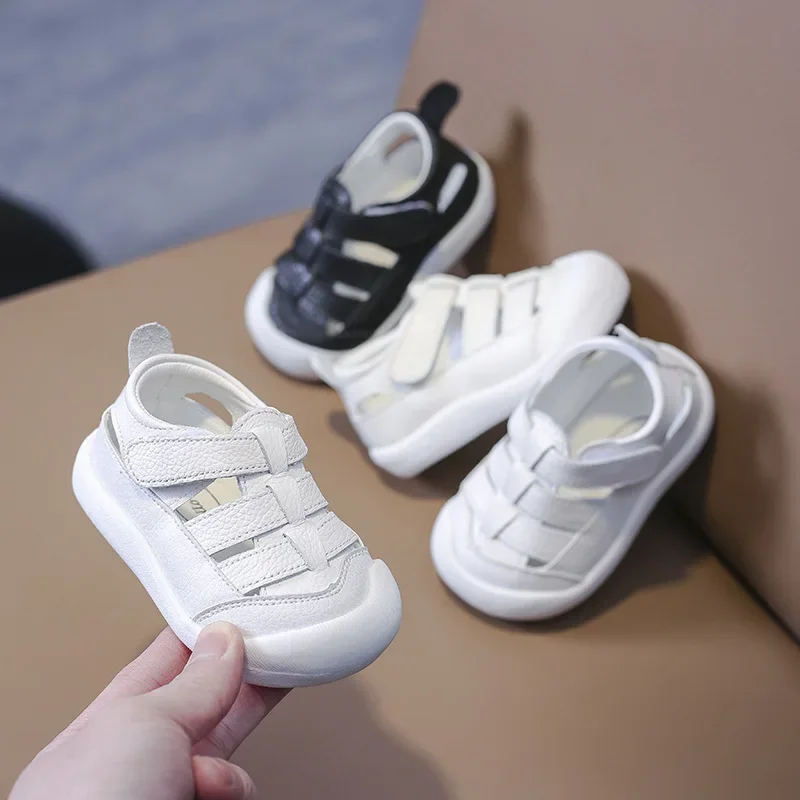 Outdoor Sport Outfit - Sandal kulit asli bayi balita, Kasut