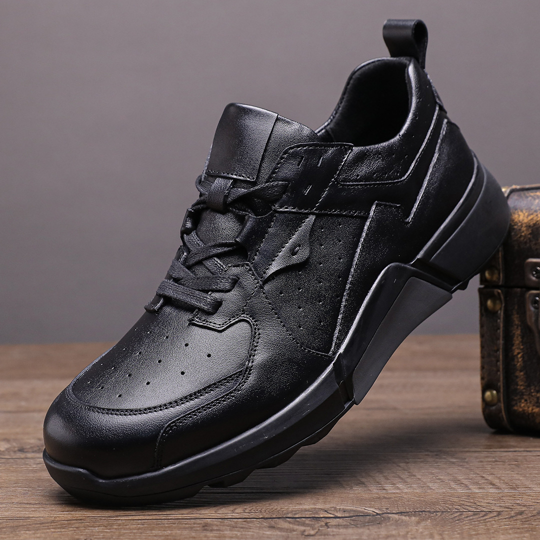 Sepatu Kulit Asli Pria Trendi  - Outdoor Sport Outfit ulasan dan harga
